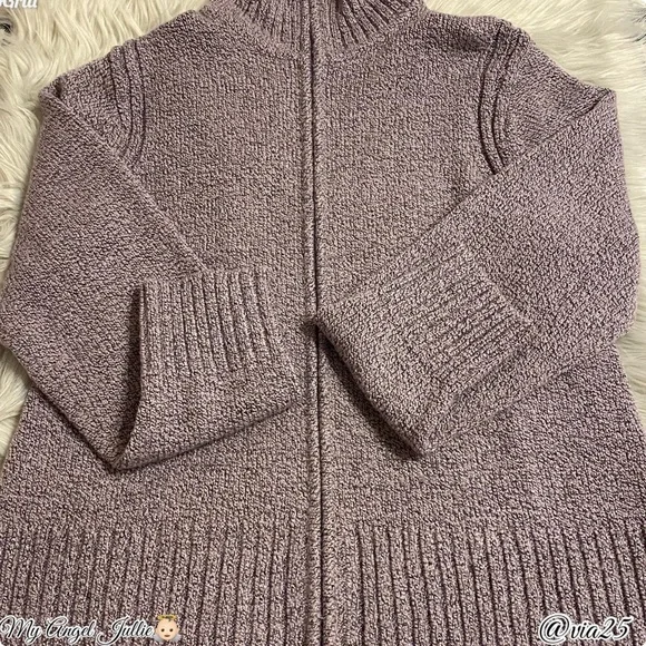 Carolyn Taylor Womens Turtleneck Knit Sweater Size XL Color Purple/Black - Picture 5 of 7